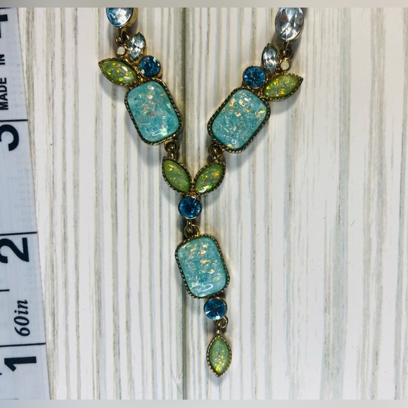 Nancy and Rise Multi Stone Lavalier Necklace - Picture 3 of 8